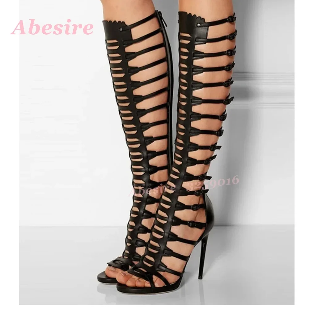 Peep Toe Multi-Buckled Summer  - Sandal Strappy Heeled review and price