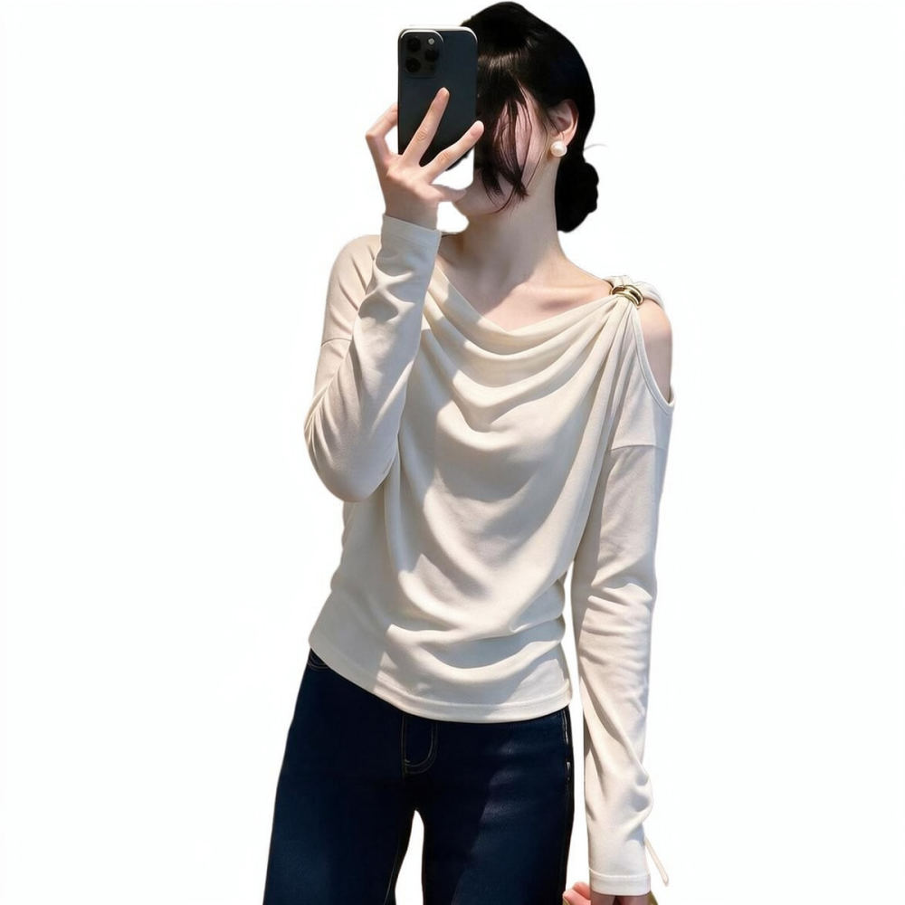 Women Slimming Long Sleeve Top - Blouse Off Shoulder review and price